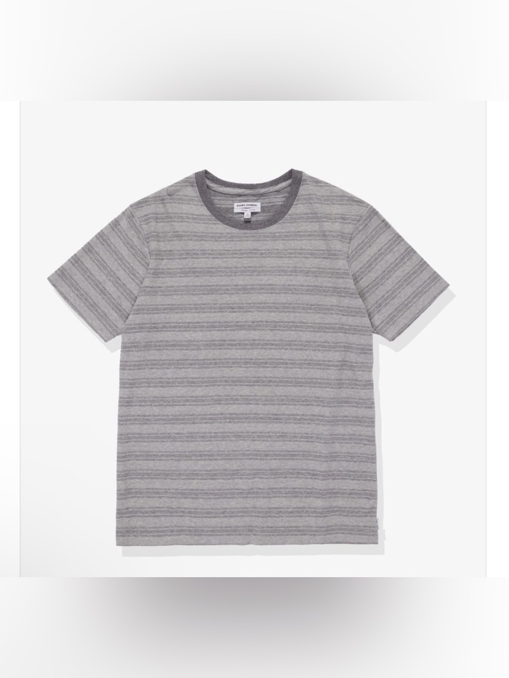 Banks Journal Men’s Alder Deluxe T Shirt Heather Grey Organic Cotton Size Large